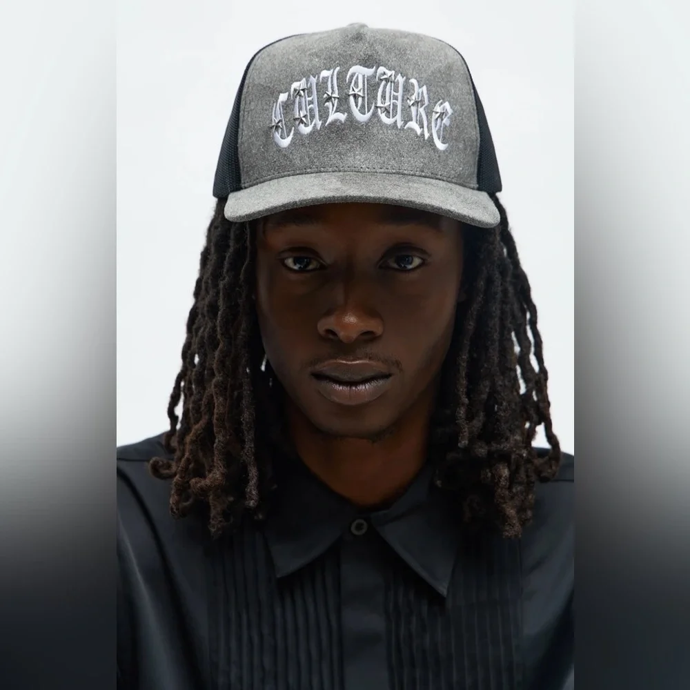 Black and Gray Trucker Cap